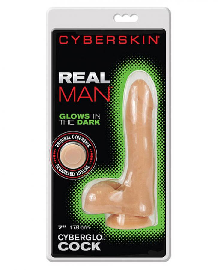 Wildfire CyberSkin Cyberglo Cock - Glow in the Dark Flesh
